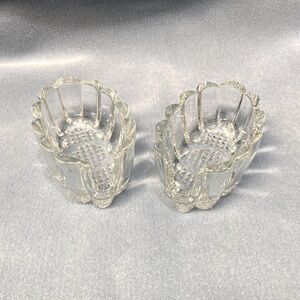 Vintage Princess House Heritage Silverware Holder's Utensil Holders formal glass